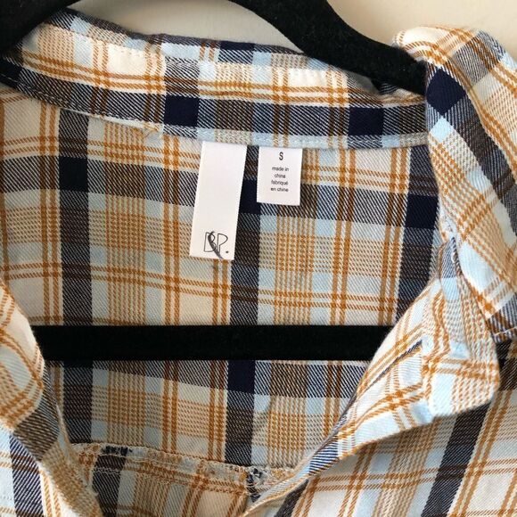 Nwt-bp Ivory Alex Plaid Shirt (Size:Small) - Picture 4 of 5